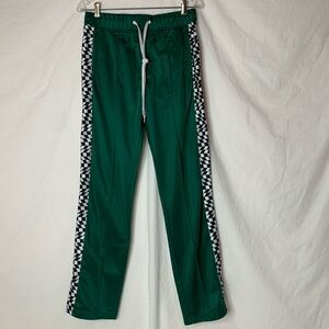 Empyre track pants, size S, checkered side stripes, pockets